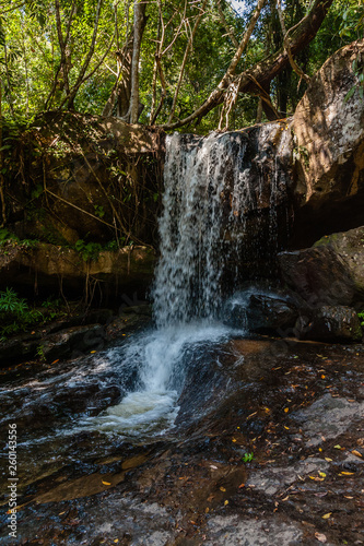 Fototapeta Naklejka Na Ścianę i Meble -  A waterfall on the Kbal Spean River, Kulen Hills, Cambodia