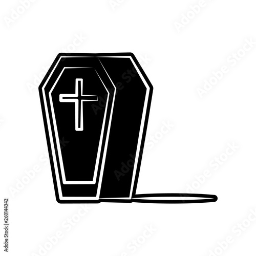 Coffin icon. Element of dia de muertos for mobile concept and web apps icon. Glyph, flat icon for website design and development, app development