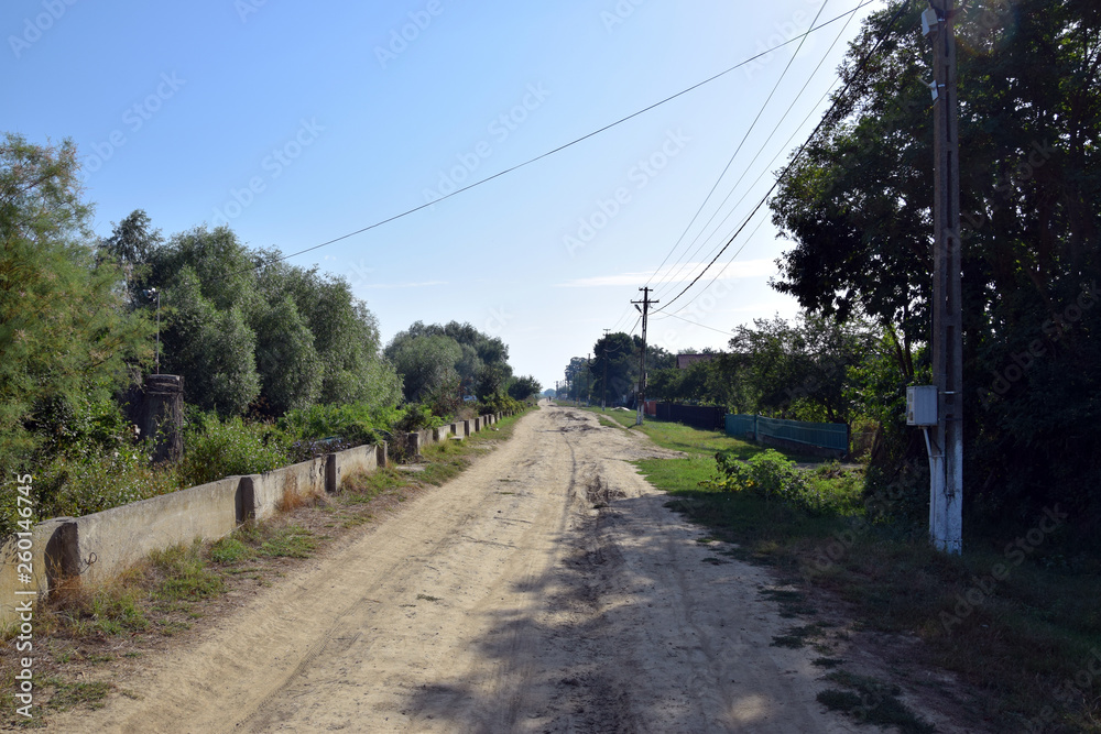 Country road in Gorgova village. Danube Delta, Romania. Country road in Gorgova village. Danube Delta, Romania.