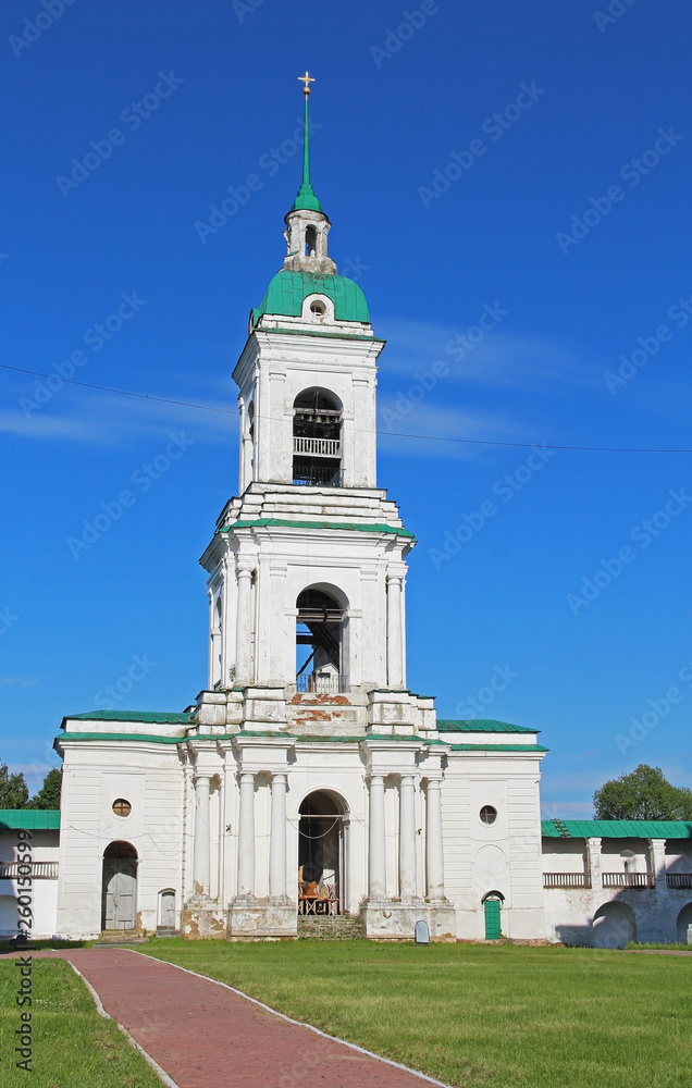 The bell tower of the Spaso-Yakovlevsky Dimitrievsky Monastery. Rostov, Russia
