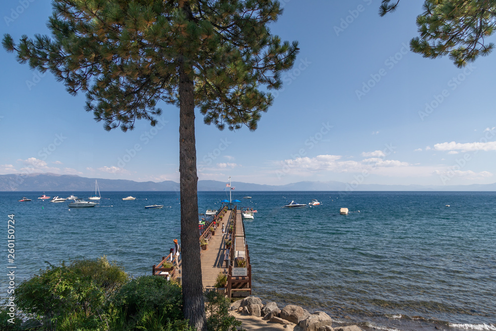 Boat Dock Jutting into Lake Tahoe, California Boat Dock Jutting into Lake Tahoe, California