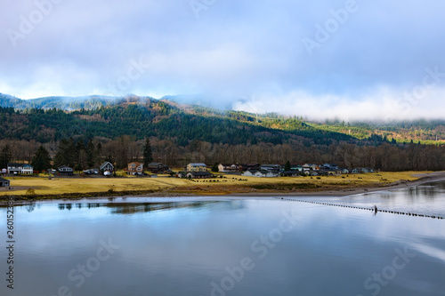 Calm day at beautiful Columbia river, Washington and Oregon