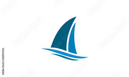 vector sailing ship logo