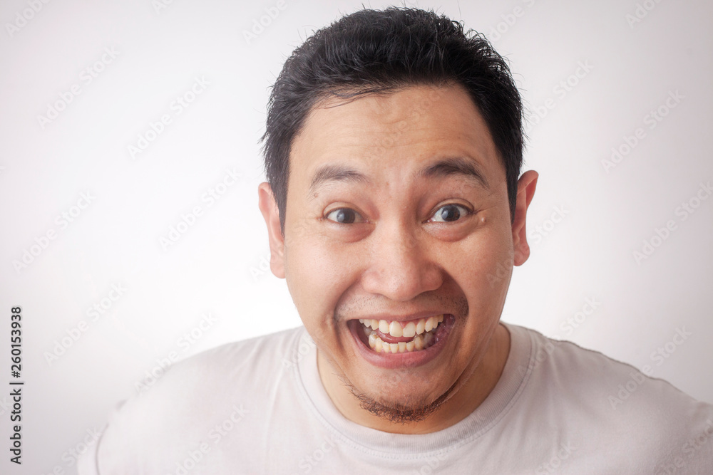 Funny Asian Man Laughing Smiling Stock Photo | Adobe Stock