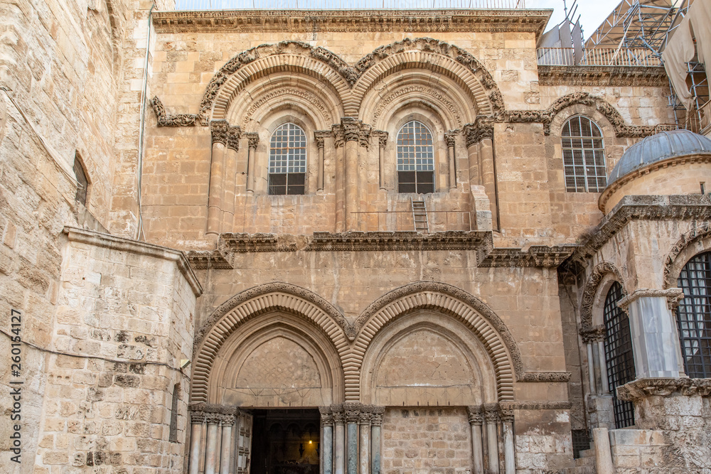 Facade of The Holy Sepulchre, Old City, Jerusalem
