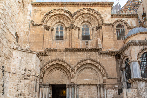 Facade of The Holy Sepulchre  Old City  Jerusalem