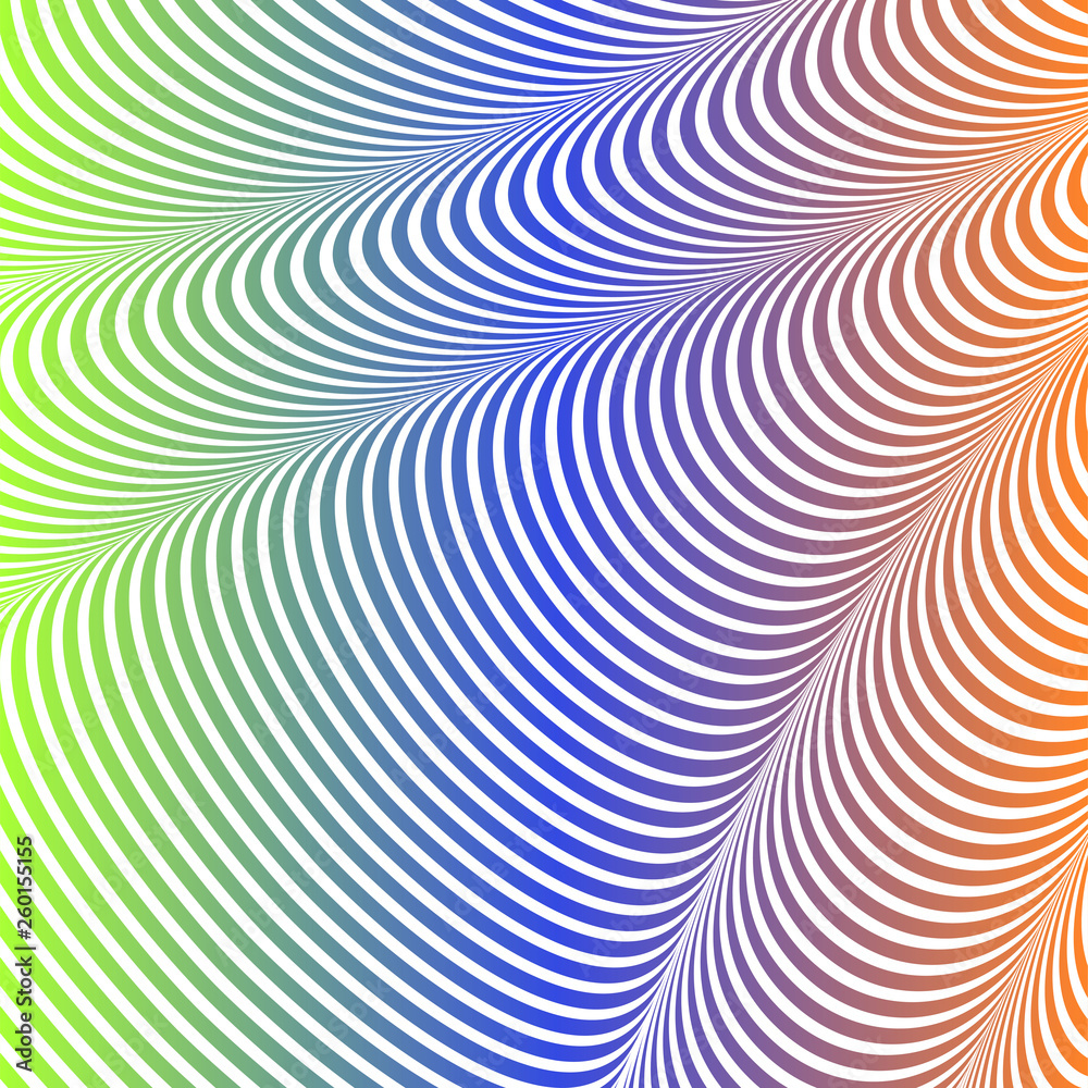 Abstract acid color wavy background, optical art, opart striped. Neon gradient Abstract acid color wavy background, optical art, opart striped. Neon gradient