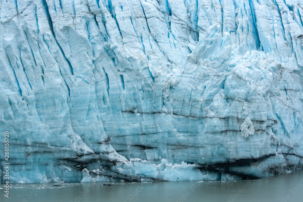 Striations on The Face of Margerie Glacier, Alaska