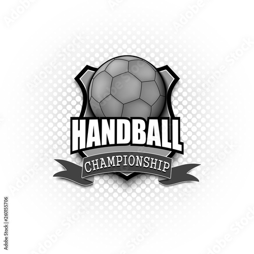 Handball logo template design