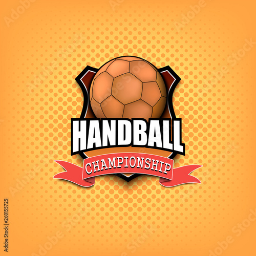 Handball logo template design