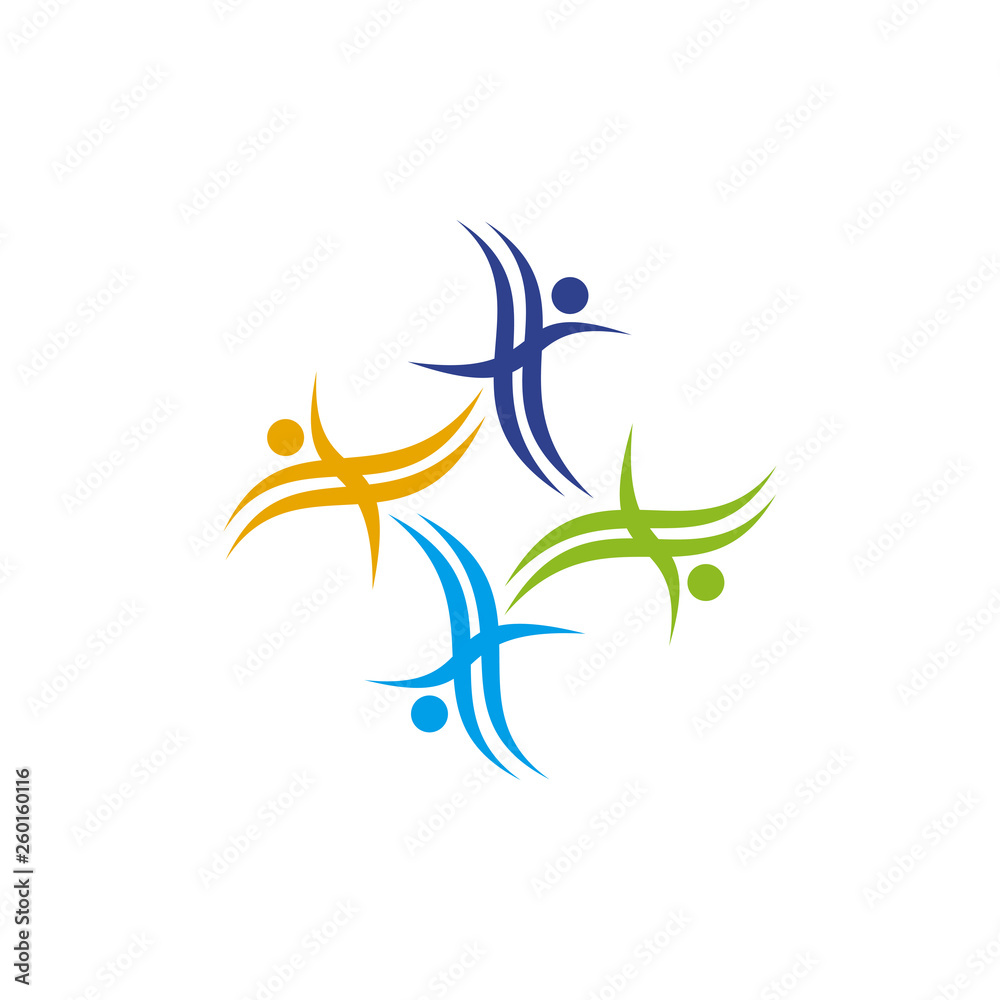 Community and adoption care logo design vector template Community and adoption care logo design vector template