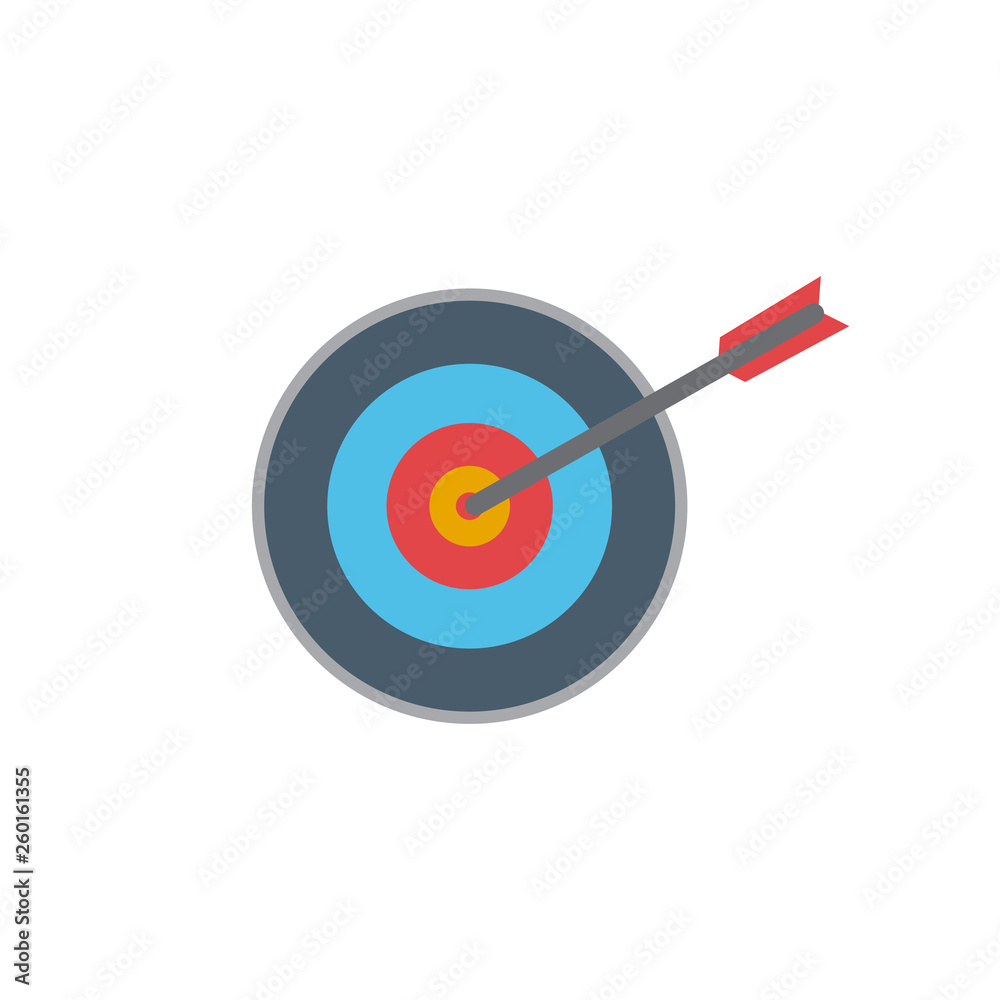 Target icon with arrow logo design vector template