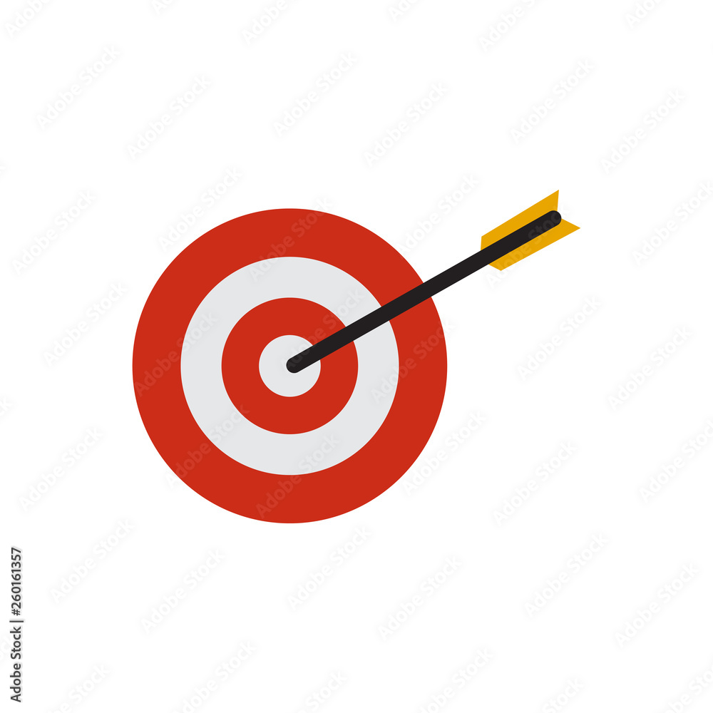 Target icon with arrow logo design vector template Target icon with arrow logo design vector template