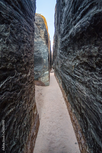 Hiking Through a Slot Canyon in the Needles photo