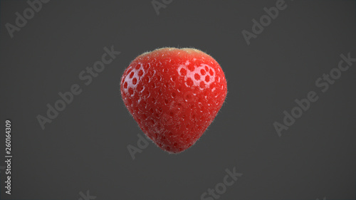 Strawberry isolated over black background