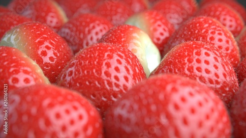 Bunch of Strawberries isolated over solid background