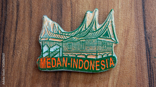 Fridge magnet souvenir from Medan,Indonesia