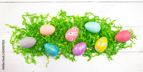 Photography Easter Themed Background on a White Table