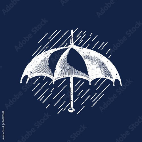 Classic umbrella logo illustration