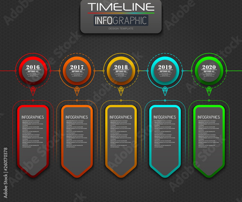 Business Infographics Presentation Slide With 5 Step Options