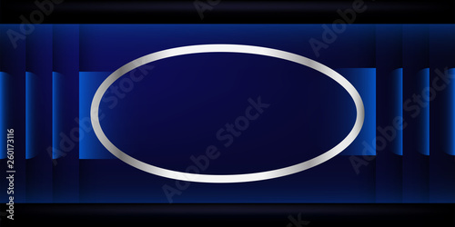 Abstract blue background in premium indian style. Template design for cover, business presentation, web banner, wedding invitation and luxury packaging. Vector illustration with golden border.
