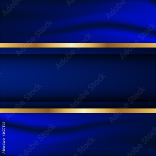 Abstract blue background in premium indian style. Template design for cover, business presentation, web banner, wedding invitation and luxury packaging. Vector illustration with golden border.