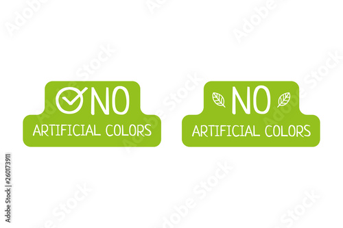 No artificial colors icon vector
