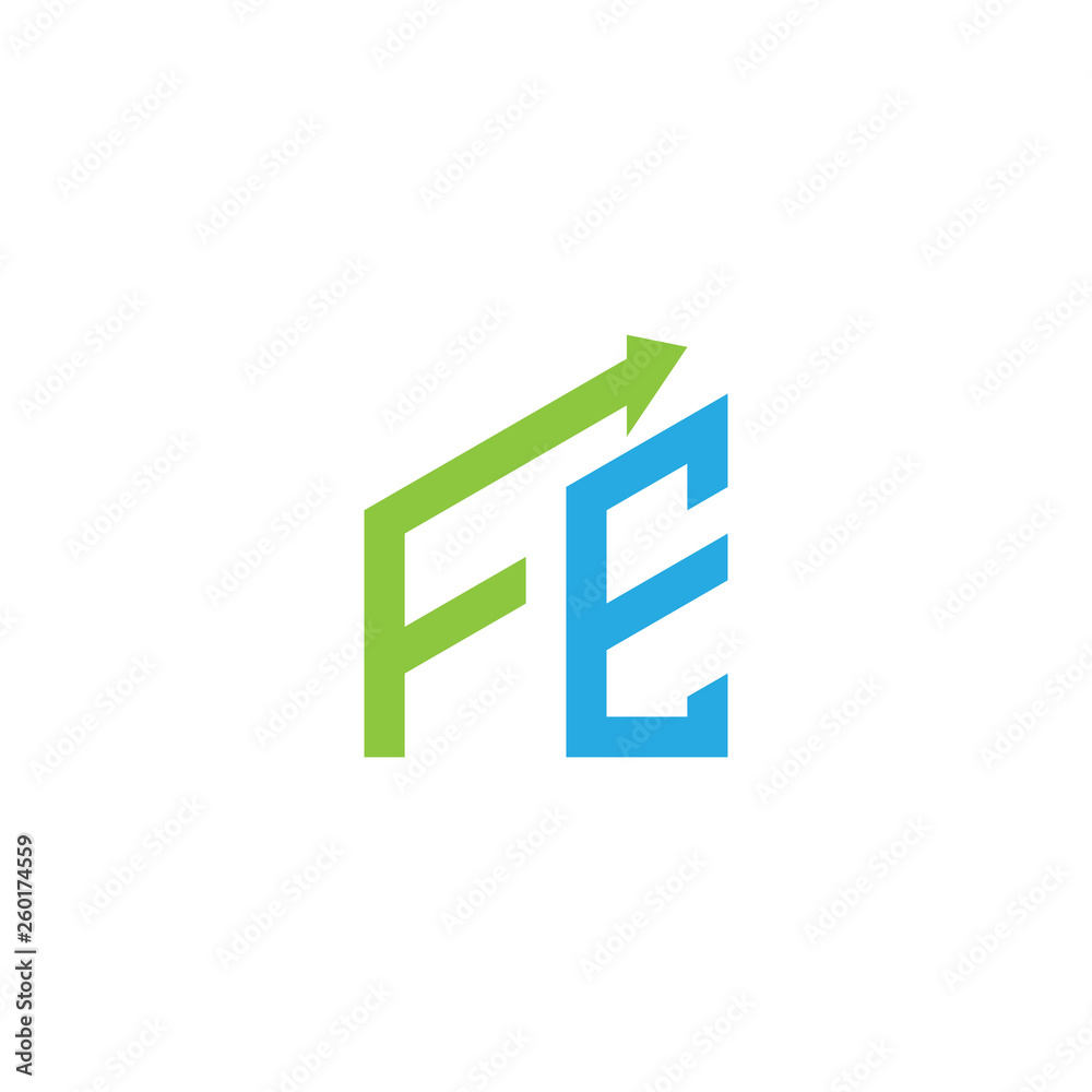 initial letter logo with growing arrows initial letter logo with growing arrows
