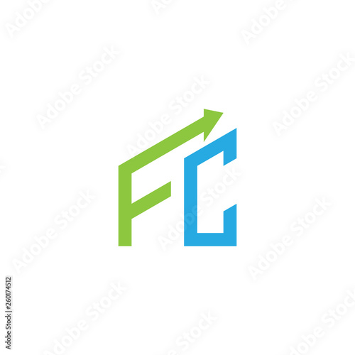 Free Download initial letter logo with growing arrows - GFXLoad