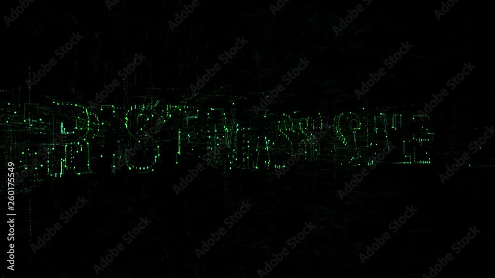 3D animation data digital code with 'Christmas Sale' text. Futuristic information technology concept. Green letters on black background 3D animation data digital code with 'Christmas Sale' text. Futuristic information technology concept. Green letters on black background