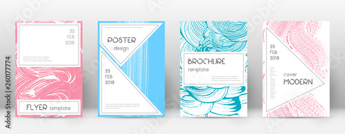 Cover page design template. Stylish brochure layou