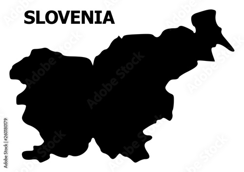 Vector Flat Map of Slovenia with Name