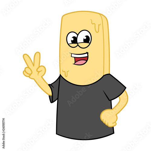 Cartoon Stick of Butter Character