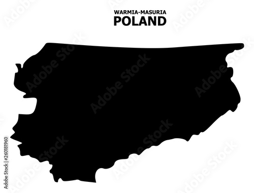 Vector Flat Map of Warmia-Masuria Province with Caption photo