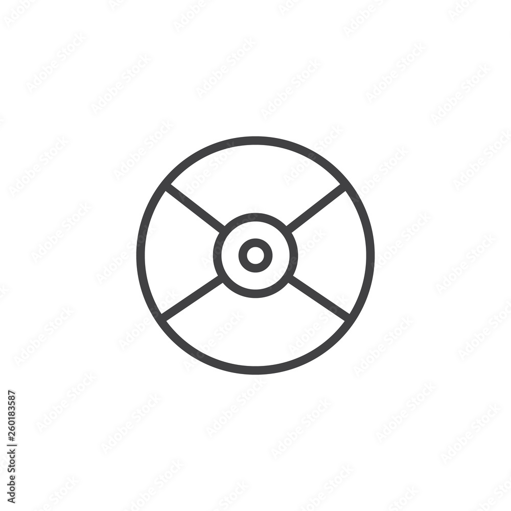 CD disk line icon. Compact disc linear style sign for mobile concept and web design. CD, DVD drive outline vector icon. Symbol, logo illustration. Pixel perfect vector graphics CD disk line icon. Compact disc linear style sign for mobile concept and web design. CD, DVD drive outline vector icon. Symbol, logo illustration. Pixel perfect vector graphics