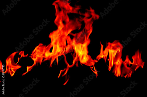 Flame burning at night on a colored background © Arteekom