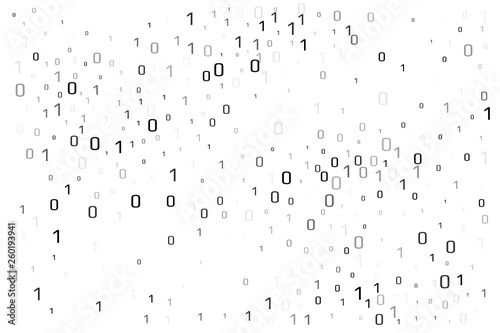Binary data vector design element. Digital abstract background.
