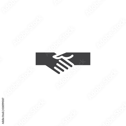 Business handshake vector icon. filled flat sign for mobile concept and web design. Friendship hands Shake glyph icon. Contract agreement symbol  logo illustration. Pixel perfect vector