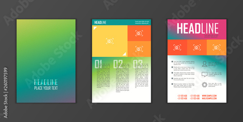 Brochure Design Template. Geometric shapes, Abstract Modern Backgrounds, Infographic Concept.Flat design. Vector