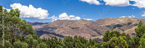 Panorama of the Andes mountains