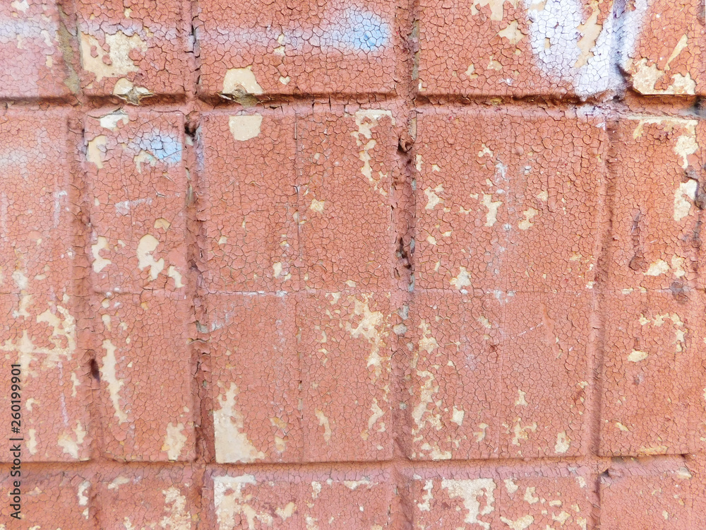 Obraz premium Old terracotta flaky wall