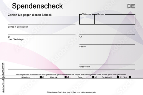 Spendenscheck 112
