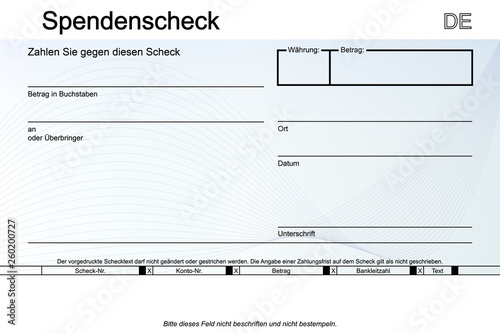 Spendenscheck 119