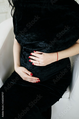 Portrait of a elegant beautiful pregnant woman