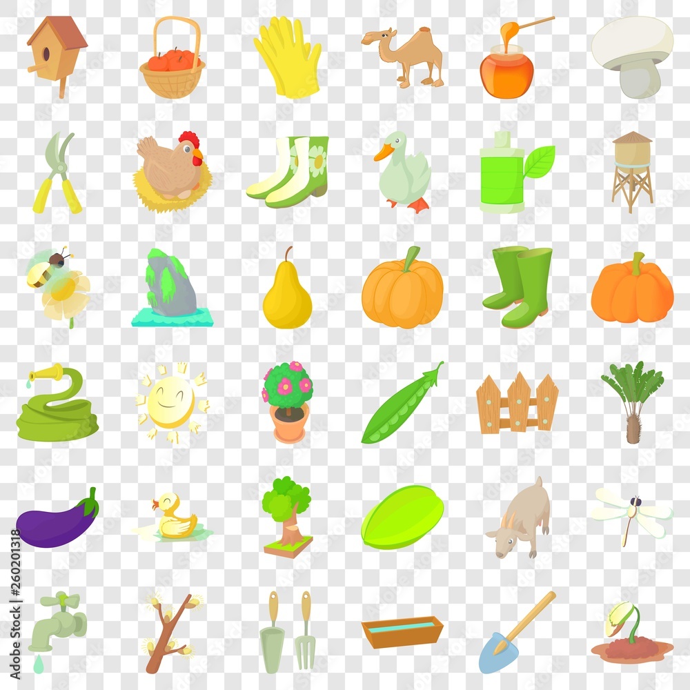 Agriculture icons set. Cartoon style of 36 agriculture vector icons for web for any design Agriculture icons set. Cartoon style of 36 agriculture vector icons for web for any design