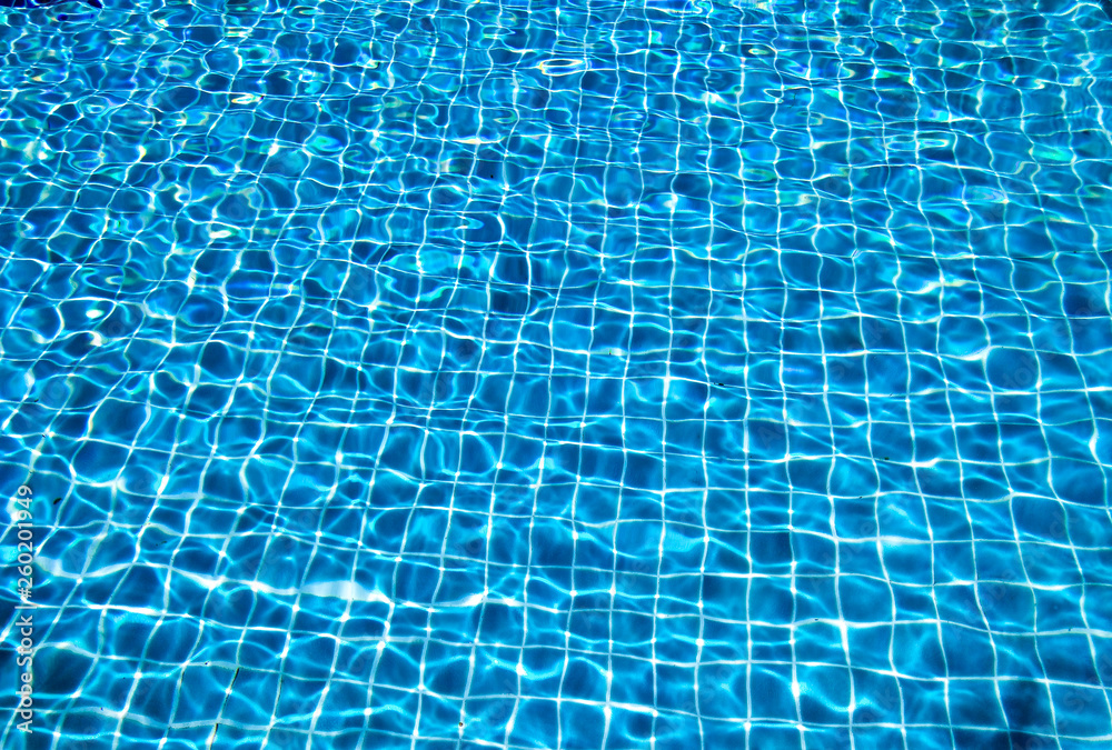 Obraz premium The color of the pool in the daytime.Blurred and soft focus.