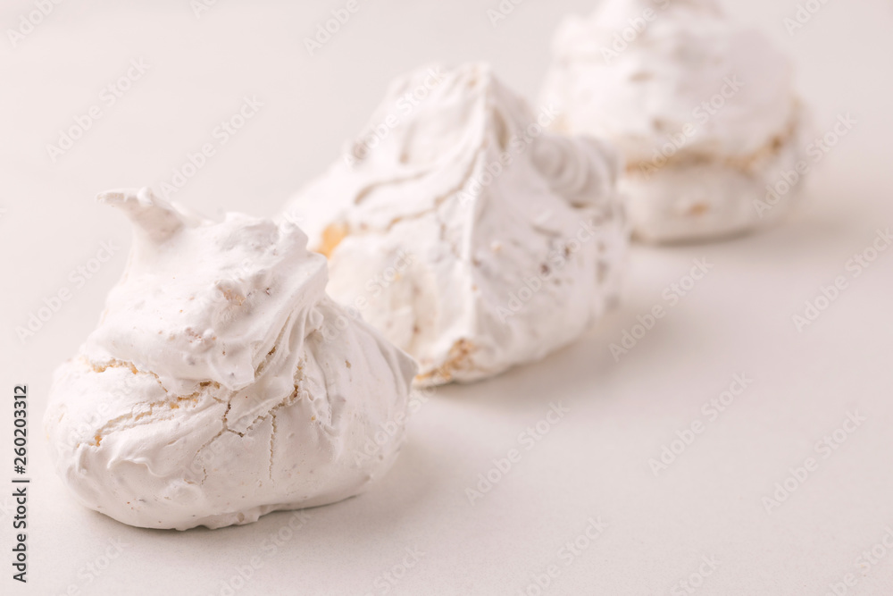 dessert. French meringues with nuts, pistachios dessert. French meringues with nuts, pistachios