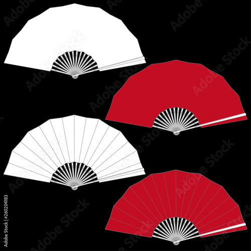 Japanese style folding fan,