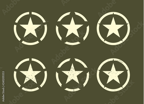 Set of U.S Military stars