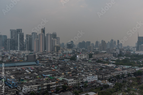 Smog PM2.5 dust exceed standard value of Bangkok